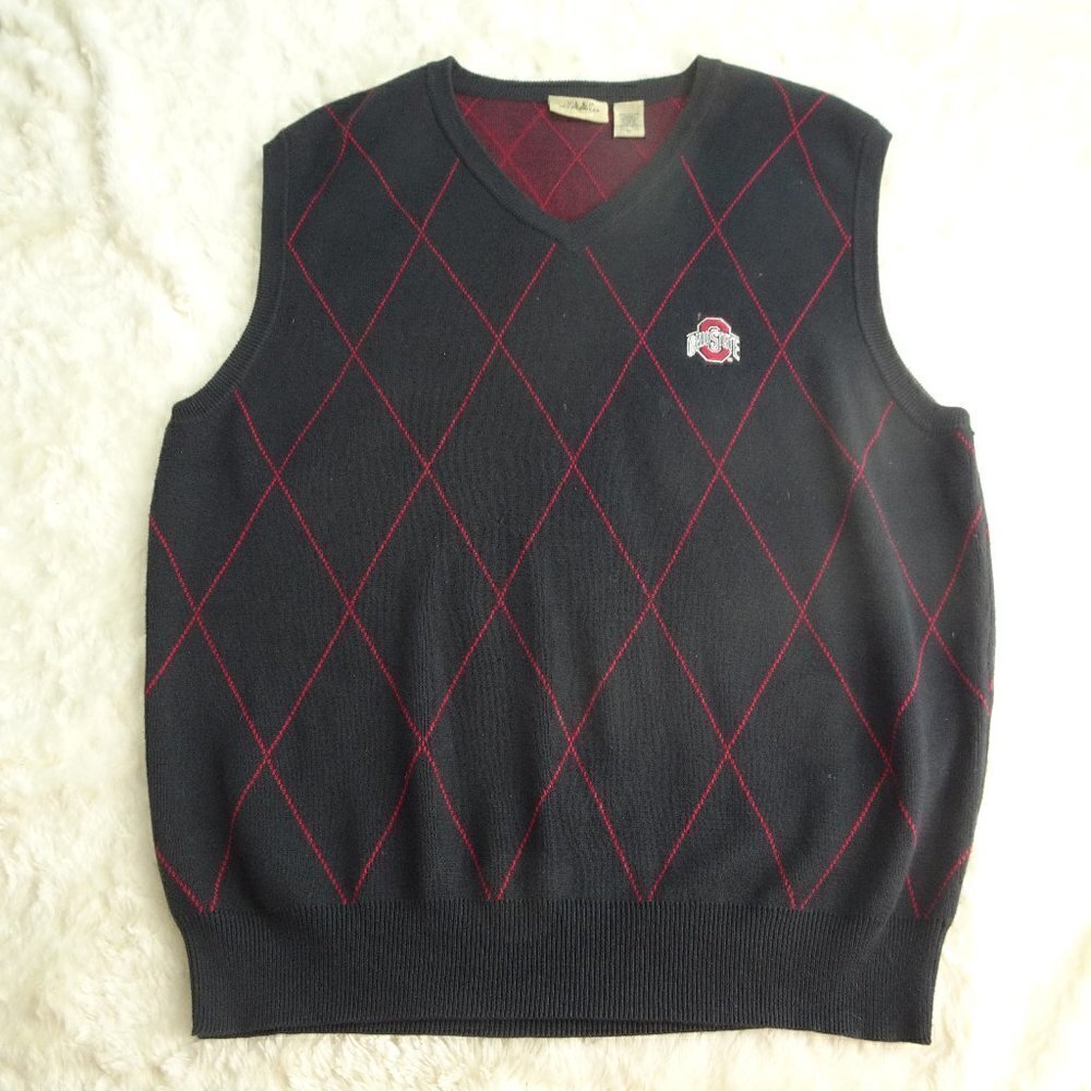 NCAA Ohio State Buckeyes Black/Red Vest X-Large
